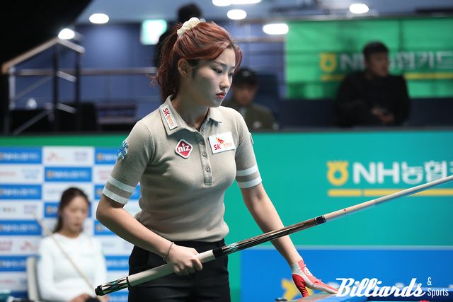 김가영(하나카드)과 64강 대결 중인 조예은(SK렌터카)