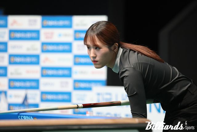 4세트를 3이닝 만에 승리하며 한지은을 꺾고 16강에 오른 임혜원.