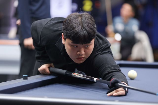 한국의 정예성(서울)이 지난해 서울 당구월드컵 4강 돌풍에 이어 올해도 최종예선에서 애버리지 4.000과 세계선수권 준우승자를 탈락시키며 32강에 진출해 돌풍을 예고했다.&nbsp; 사진=SOOP/제공