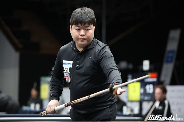 조명우(실크로드시앤티-서울시청)는 조별리그 마지막 경기에서 11이닝 만에 40:1로 승리하며 3승으로 C조 1위에 올랐다.&nbsp; 사진=서울 강서/이용휘 기자