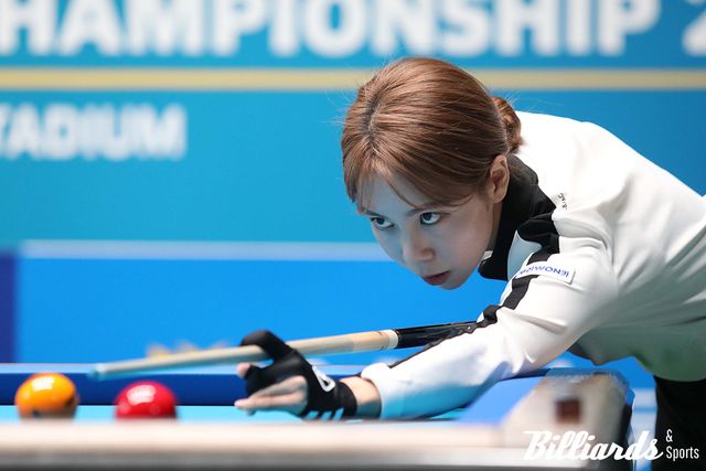 임혜원을 꺾고 프로당구 LPBA 투어 첫 결승 무대에 오른 김민영(우리금융캐피탈)