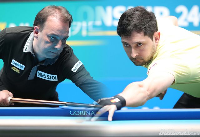 '스페인 최강자' 자리를 놓고 다니엘 산체스(에스와이·왼쪽)와 다비드 마르티네스(크라운해태·오른쪽)가 통산 세 번째 진검승부를 벌인다.&nbsp; 사진=고양/이용휘 기자