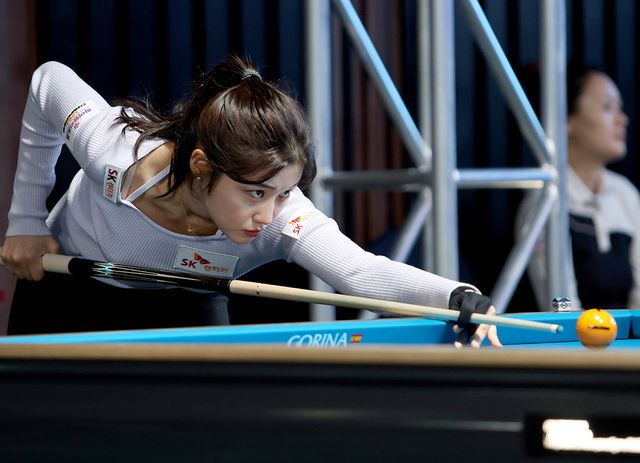 김가영과 4회 연속 64강에서 대결하는 조예은.&nbsp; PBA 제공