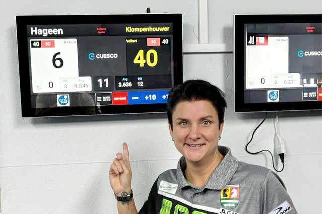 지난 10월 독일에서 열린 '독일컵'에서 40점 경기 중 애버리지 3.636을 기록한 클롬펜하우어.