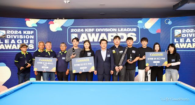 '2024 KBF 디비전리그' 포켓볼 리그 우승팀들.