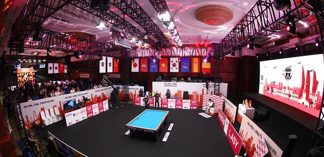 올해 첫 해외투어로 열린 베트남 하노이서 열린 '2024 에스와이 바자르 PBA-LPBA 하노이 오픈' 경기장 전경