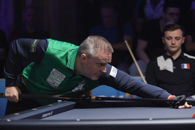 '복귀 황제' 프레데리크 쿠드롱(벨기에)이 '샤름엘셰이크 3쿠션 당구월드컵' 최종예선을 종합 1위로 통과했다.&nbsp; 사진=SOOP 제공