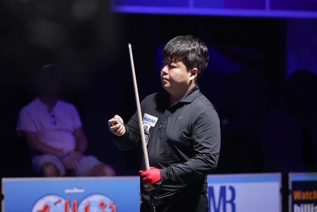 조명우(실크로드시앤티-서울시청)가 8강에서 탈락하며 올해 대회를 마무리했다.&nbsp; 사진=SOOP 제공