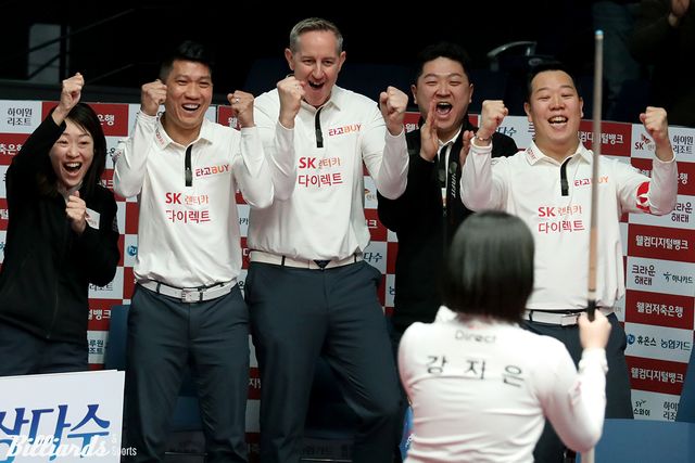 SK렌터카 다이렉트가 8차 투어에서 조건휘가 우승하면서 팀리그 9개 구단 중 가장 많은 5명의 투어 챔피언을 보유한 팀으로 웰컴저축은행과 공동 1위에 올랐다.&nbsp; 사진=빌리어즈앤스포츠 DB