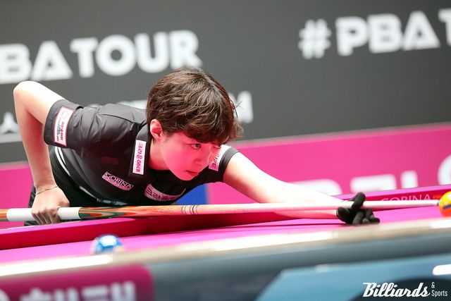 임정숙은 장혜리를 2-0으로 꺾고 8강에 진출했다.