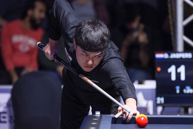 지난 시즌 당구월드컵 시즌 랭킹 2위에 오른 김준태(경북체육회). 앞서 지난해 12월에 열린 '샤름 엘 셰이크 3쿠션 당구월드컵'에서 김준태는 준우승을 차지한 바 있다.&nbsp; &nbsp;사진=아프리카TV 제공