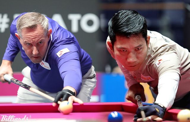 16강에 진출한 SK렌터카의 용병 에디 레펀스(왼쪽·벨기에)와 응오딘나이(베트남).