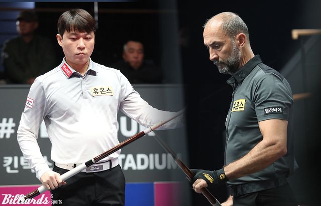 '승부사' 최성원(휴온스)이 1일 오후 8시 30분에 열리는 9차 투어 '크라운해태 PBA 챔피언십' 16강전에서 세미 사이그너(휴온스)를 상대로 설욕전에 나선다.&nbsp; &nbsp;사진=고양/이용휘 기자, 빌리어즈앤스포츠 DB