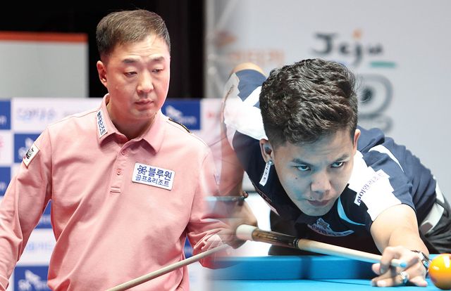 F조 1위에 오른 엄상필(블루원리조트·왼쪽)과 A조 1위 응우옌프엉린(하이원리조트).