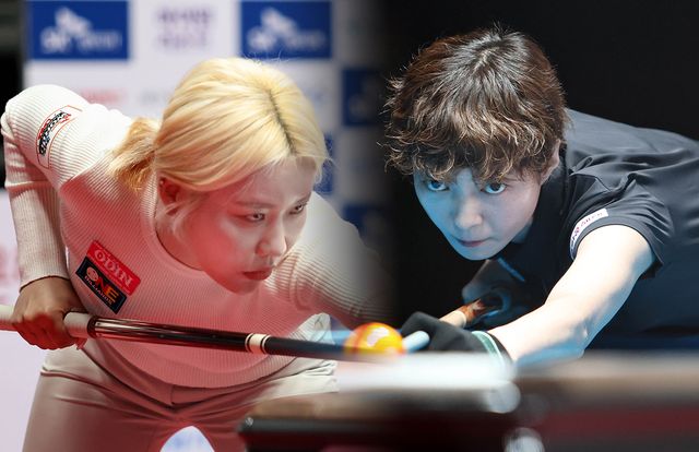 C조 2위에 오른 최연주(왼쪽)와 G조 2위로 16강에 진출한 임정숙(크라운해태).