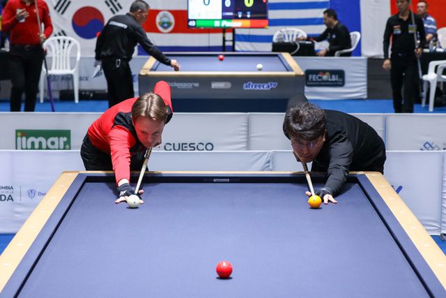 황봉주 대 호프만의 8강전 뱅킹.