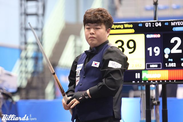 차명종과의 대결에서 마지막 1점을 남겨둔 조명우.