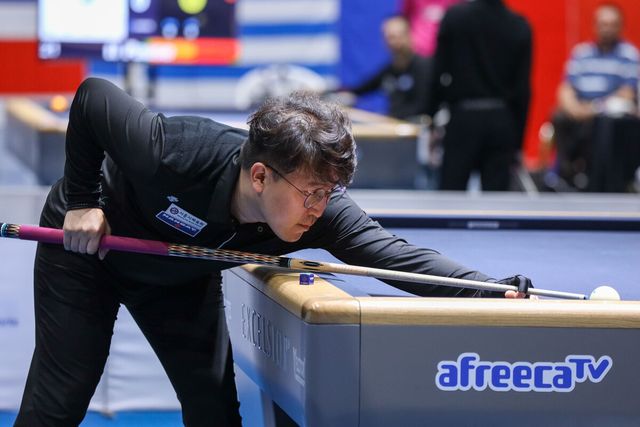 보고타 당구월드컵 8강에 진출한 황봉주(시흥체육회)는 57위에서 38위까지 올랐다.&nbsp;&nbsp;아프리카TV 제공