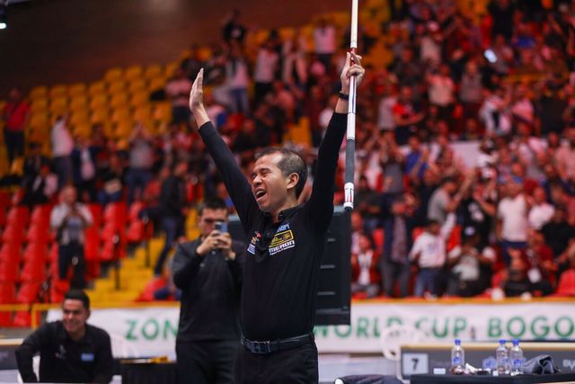 보고타 당구월드컵을 우승한 쩐뀌엣찌엔은 70점 늘어난 389점으로 사상 처음 세계랭킹 2위까지 올랐다.&nbsp;&nbsp;아프리카TV 제공