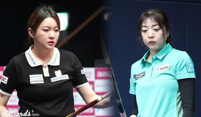 시즌 상금랭킹 1위 김민아(왼쪽)와 3위 사카이 아야코.