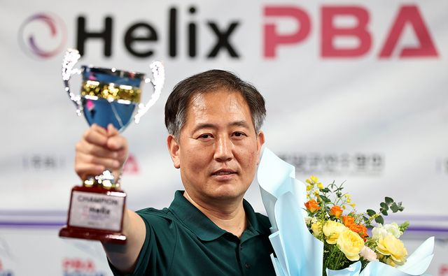 곽준영은 2023-24 시즌 마지막 챌린지투어에서 우승을 차지했지만. 상위 랭킹 3위 입성에 실패해 1부 투어 승격은 실패했다. 사진=PBA 제공