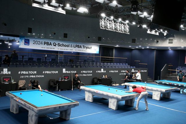 2024년 PBA 큐스쿨 1라운드 대회가 열리고 있는 고양 킨텍스 PBA 스퀘어.