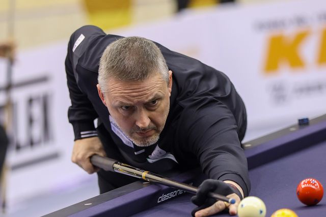 프레데릭 쿠드롱이 조명우와의 2연속 맞대결에서 모두 승리하며 8강에 올랐다. 사진=SOOP 제공