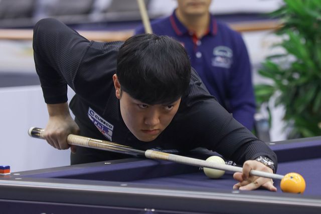 20이닝 후공 타석에 선 김준태는 12점의 하이런을 성공시키고 45:43으로 쩐득민을 추격하며 명승부를 연출했다.&nbsp;