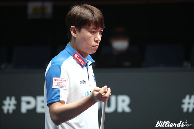 PBA 이적 첫 시즌 휴온스의 주장으로 활약한 최성원. 사진=빌리어즈앤스포츠 DB