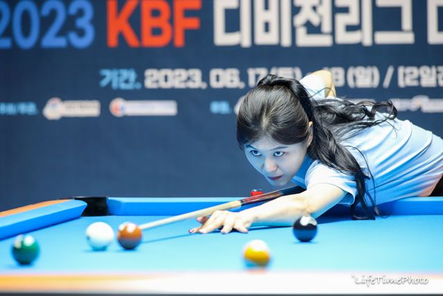 2023년 서울시에서 시범 리그로 운영된 포켓9볼 D3리그에 출전한 임윤미(서울시청). 사진=서울시당구연맹 제공