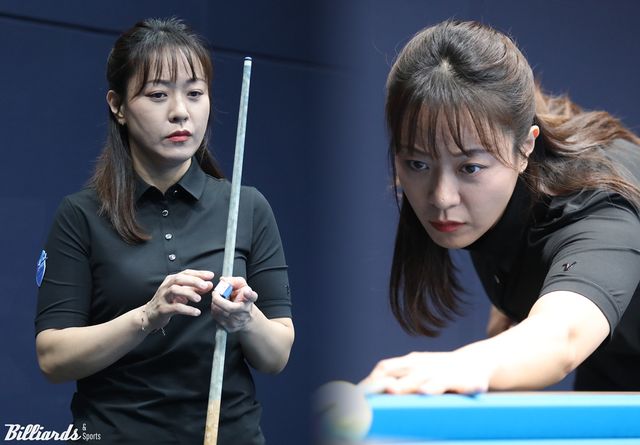 여자 프로당구 2024-25시즌 개막전 '우리금융캐피탈 LPBA 챔피언십' 64강전에서 애버리지 2.273을 기록한 임경진. 사진=고양/이용휘 기자