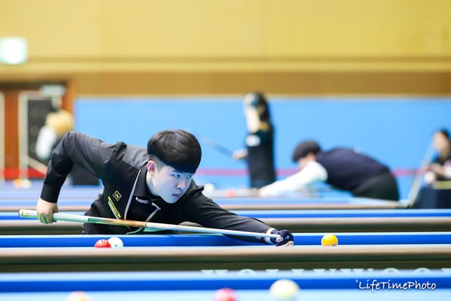 1승1패를 거두고 조 2위로 PPQ 진출에 실패한 한국의 김도현. 사진=대한당구연맹 제공