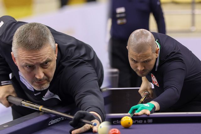 'UMB 복귀생' 프레데릭 쿠드롱(좌)과 비롤 위마즈(우)의 운명이 앙카라 당구월드컵 예선 1라운드부터 엇갈렸다. 사진=SOOP 제공