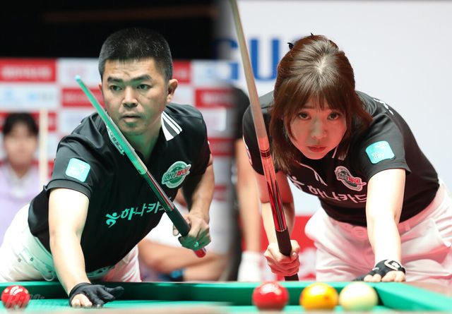 하나카드가 5경기 연속 풀세트 승부를 벌이며 NH농협카드를 4-3으로 꺾고 5승(1패)을 수확했다.&nbsp; 사진=고양/이용휘 기자