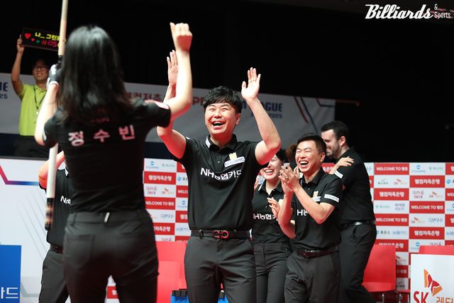 이날 경기에서 NH농협카드는 조재호와 김민아가 각각 2승을 거두며 승리의 주역이 됐다.