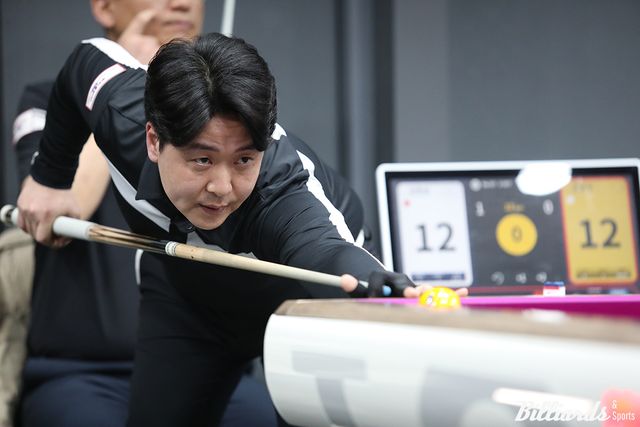 프로당구 드림투어 개막전에서 8강에 진출한 '1부 리거' 출신 김남수.&nbsp; 빌리어즈앤스포츠 DB
