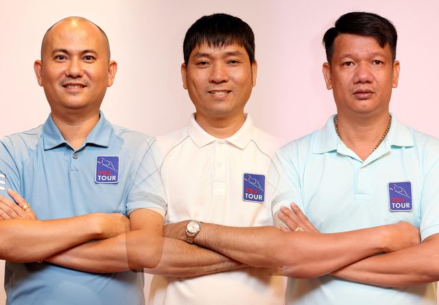 왼쪽부터 깬빈, 후인타인히엔, 쯔엉반득.