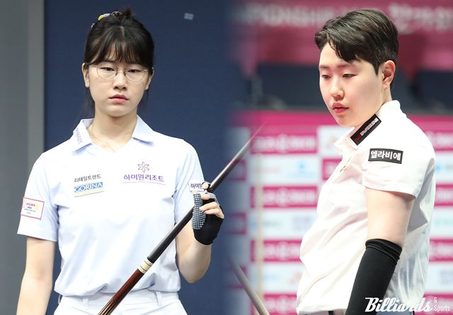 이미래(하이원리조트)가 4차 투어 64강전에서 애버리지 1.923으로 맹타를 휘두른 반면, 김세연(휴온스)은 11번째 정규투어 만에 64강 탈락의 고배를 마셨다.&nbsp; 사진=고양/이용휘 기자