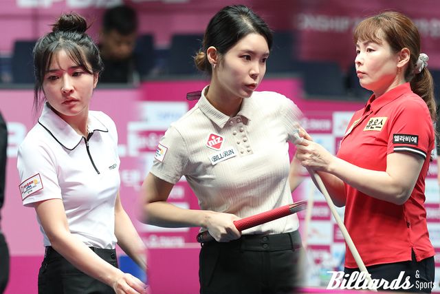 PQ에 무사히 안착한 한슬기, 이우경, 이신영. 사진=고양/이용휘 기자