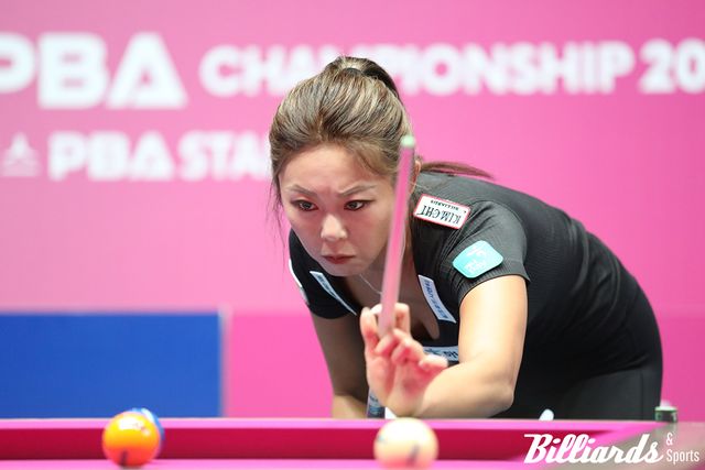 16강에 진출한 김가영.