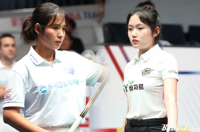 스롱 피아비(왼쪽)가 '천적' 한지은(오른쪽)과 벌이는 6번째 승부에서 과연 승리할 수 있을까.&nbsp; 사진=고양/이용휘 기자&nbsp;