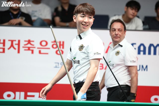 휴온스전에서 7세트 승리를 거두었던 에스와이의 모리 유스케(일본), 이날 하이원리조트전에서는 이충복에게 8:11로 아쉽게 패했다.