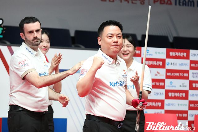 NH농협카드가 2라운드 첫날 패배 이후 3연승을 거두며 2위에 올라 선두 추격에 나섰다. 사진=고양/이용휘 기자