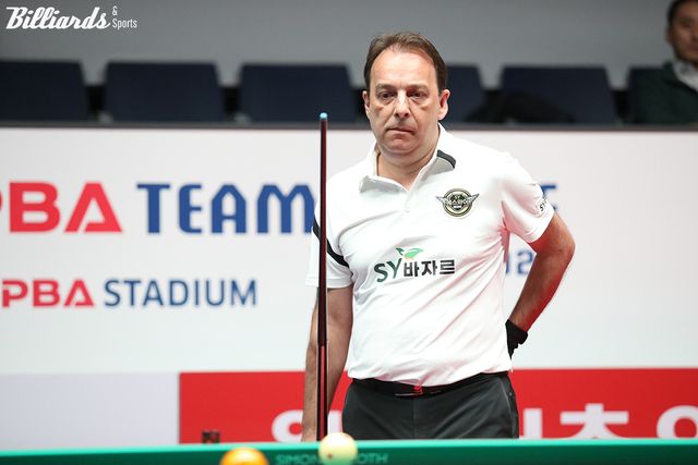 3세트 남자단식에서 하이원리조트의 '무서운 10대' 부라크 하샤시(튀르키예)를 꺾은 다니엘 산체스(스페인).