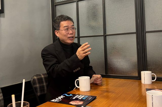 대한당구연맹 회장 선거에 출마한 서수길 후보. 사진=SOOP 제공