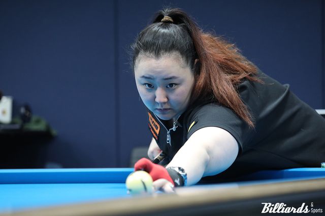 '이상천 딸' 이올리비아(33)가 22일 경기도 고양시의 고양 킨텍스 PBA 스타디움에서 열린 시즌 8차 투어 '웰컴저축은행 LPBA 챔피언십' 예선 1라운드 경기를 승리하며 애버리지 1.316을 기록했다.&nbsp; 사진=고양/이용휘 기자