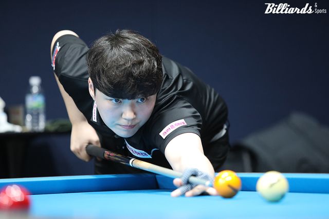 16강에 진출한 백민주(크라운해태).