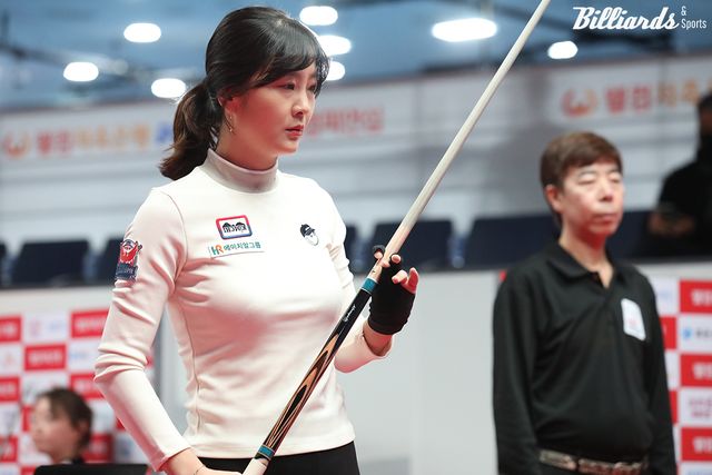 김상아는 1.333의 애버리지로 64강전을 통과하고 32강에서 이우경과 7차 투어에 이어 재대결을 벌인다.