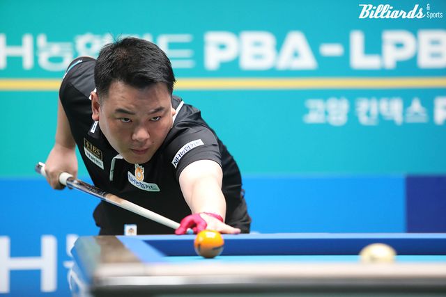 조재호(NH농협카드)가 24-25시즌 마지막 정규투어 '웰컴저축은행 PBA 챔피언십' 64강에 진출했다.&nbsp; 빌리어즈앤스포츠 DB