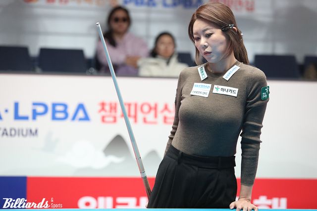 김가영은 결정적인 순간에 진가를 발휘하며 33경기 연속승리 행진을 이어갔다.